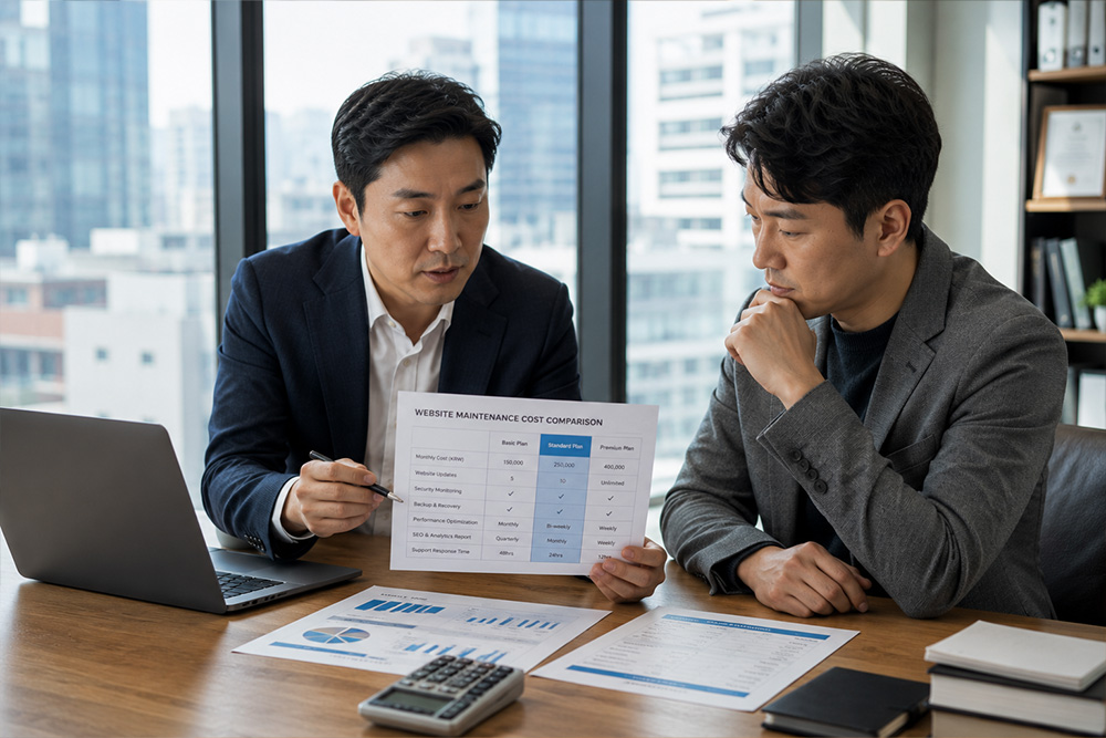 frustrated korean business owner website error