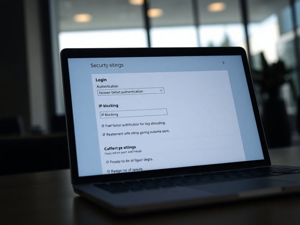 website login protection screen